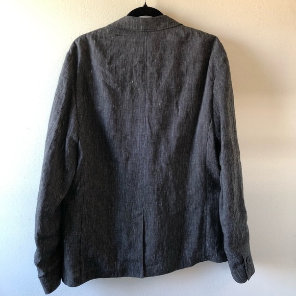 Ted Baker Black Naver-Fine Striped Linen Double-Breasted Blazer 4 40 - Picture 12 of 16